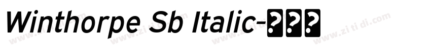 Winthorpe Sb Italic字体转换